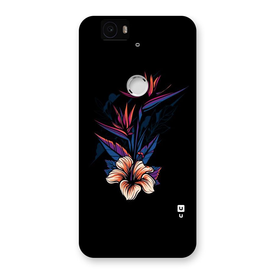 Single Painted Flower Back Case for Google Nexus-6P