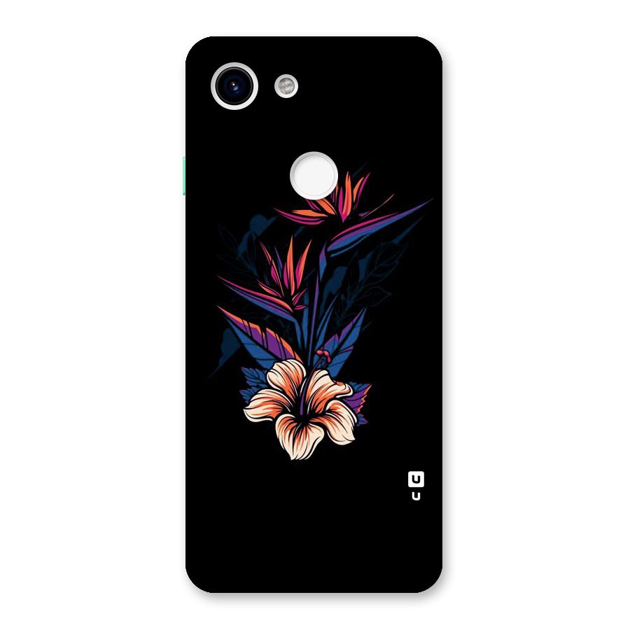 Single Painted Flower Back Case for Google Pixel 3