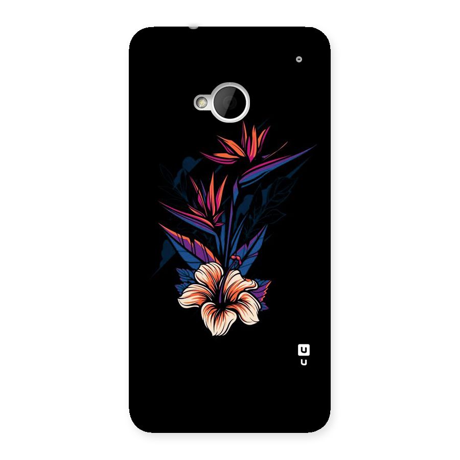 Single Painted Flower Back Case for HTC One M7
