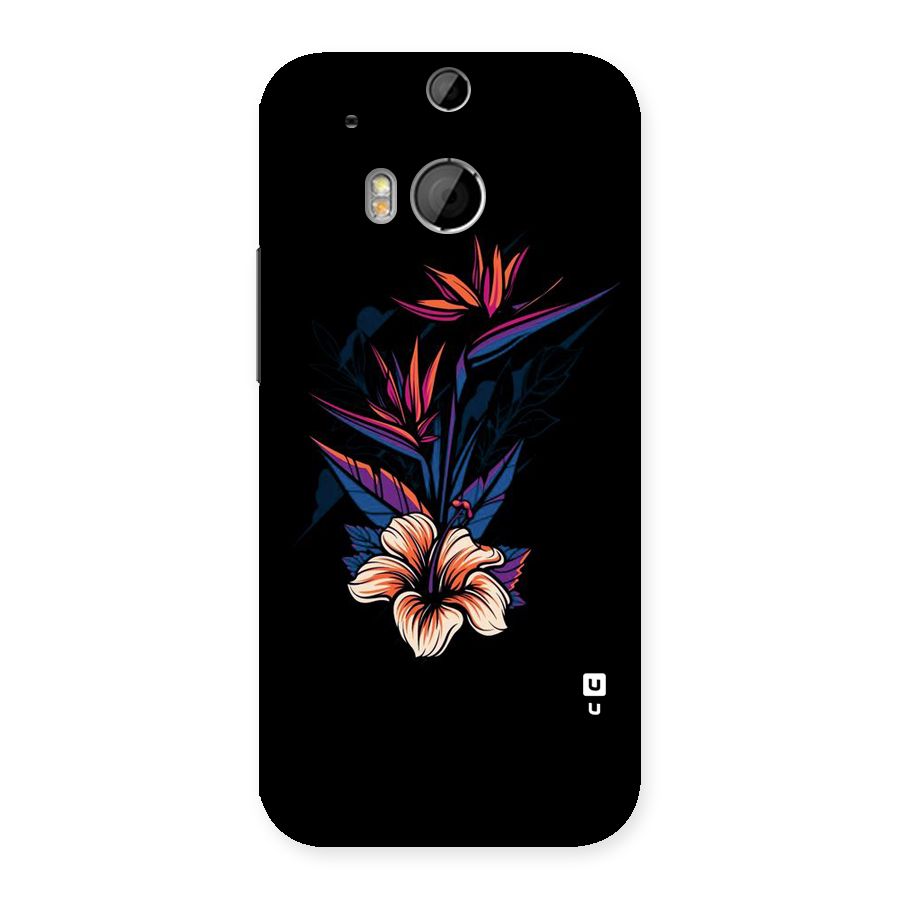 Single Painted Flower Back Case for HTC One M8