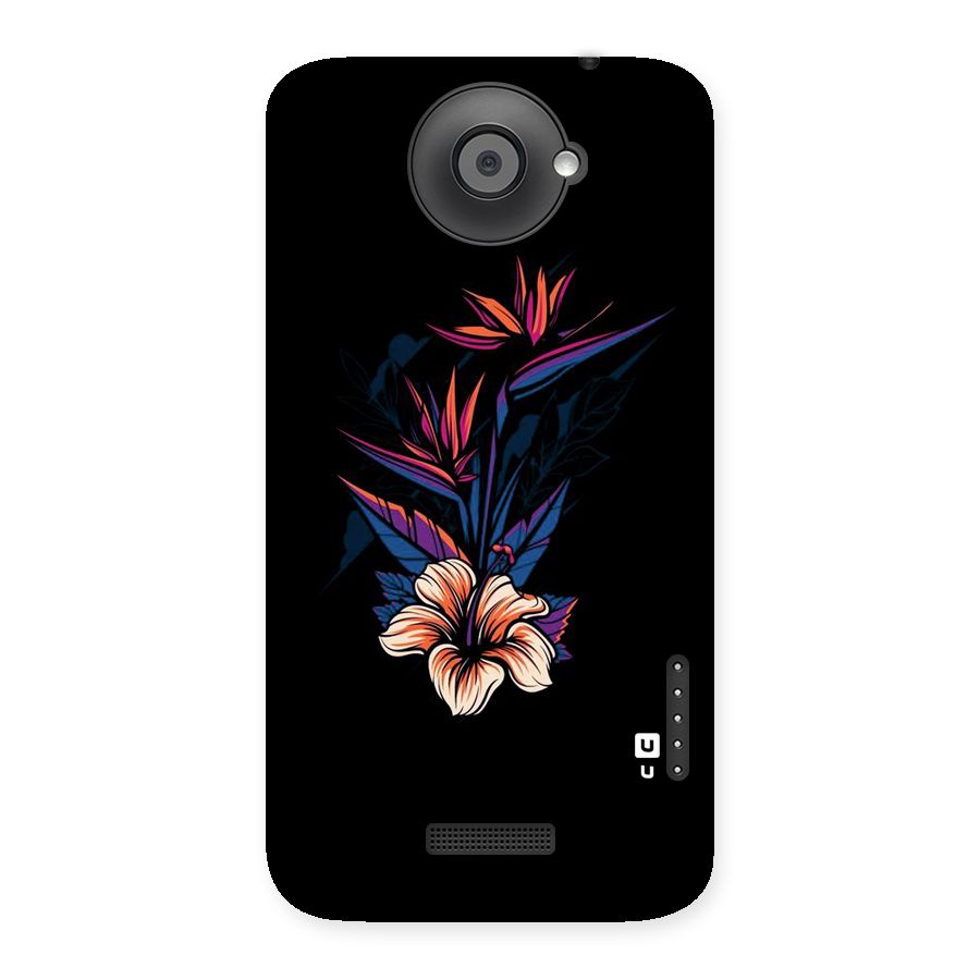 Single Painted Flower Back Case for HTC One X