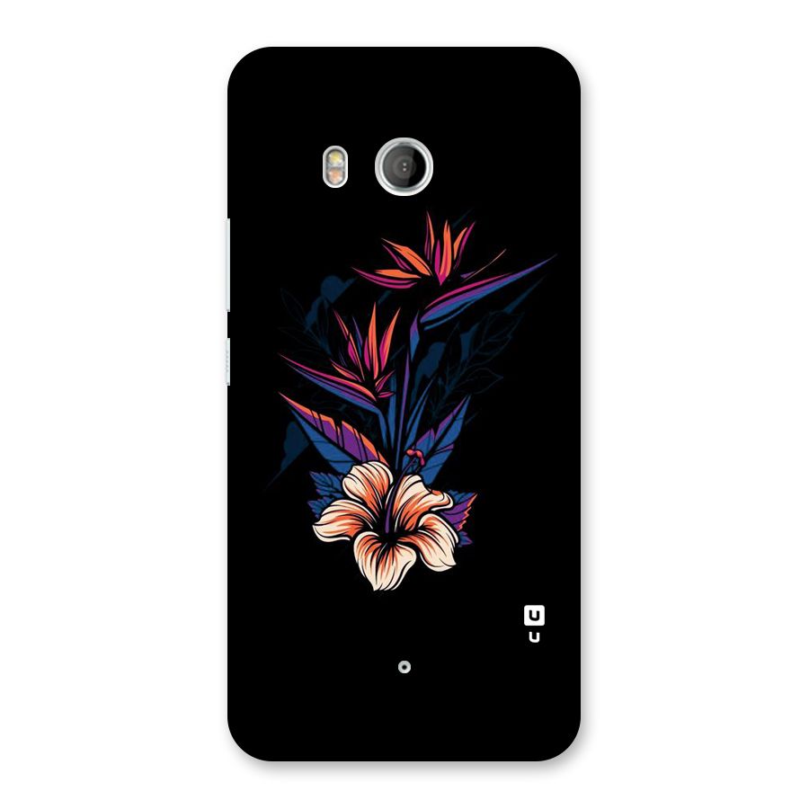 Single Painted Flower Back Case for HTC U11