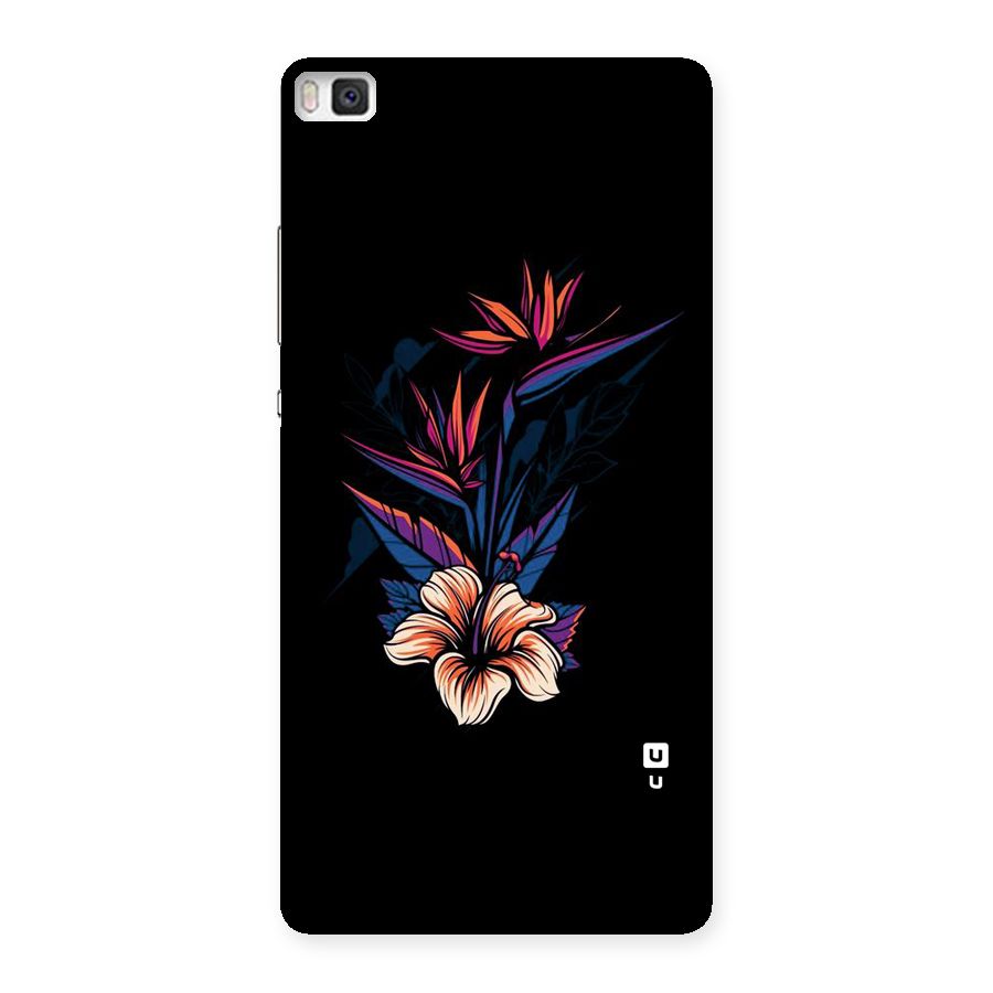 Single Painted Flower Back Case for Huawei P8