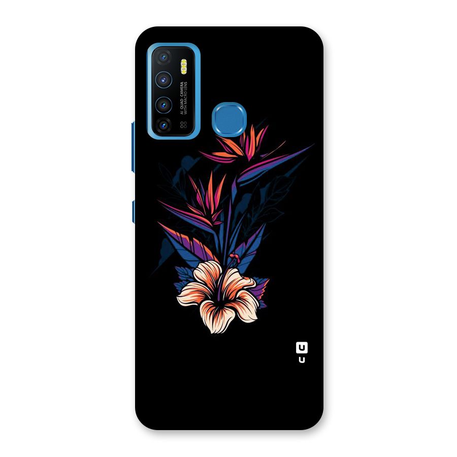 Single Painted Flower Back Case for Infinix Hot 9