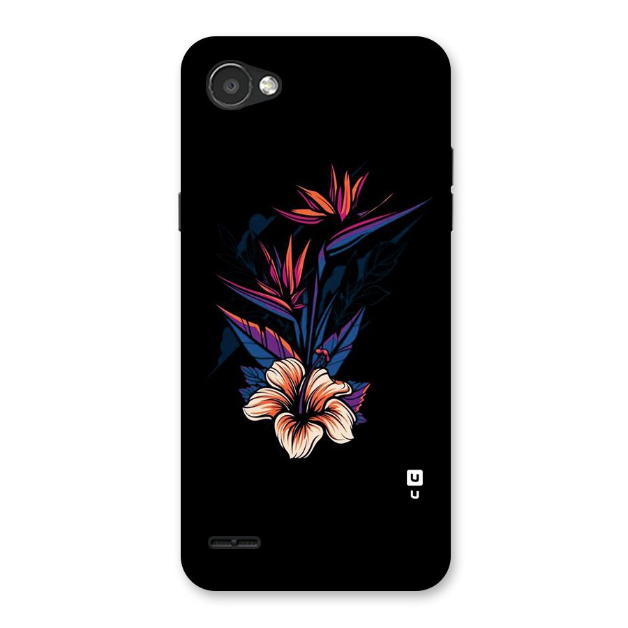 Single Painted Flower Back Case for LG Q6