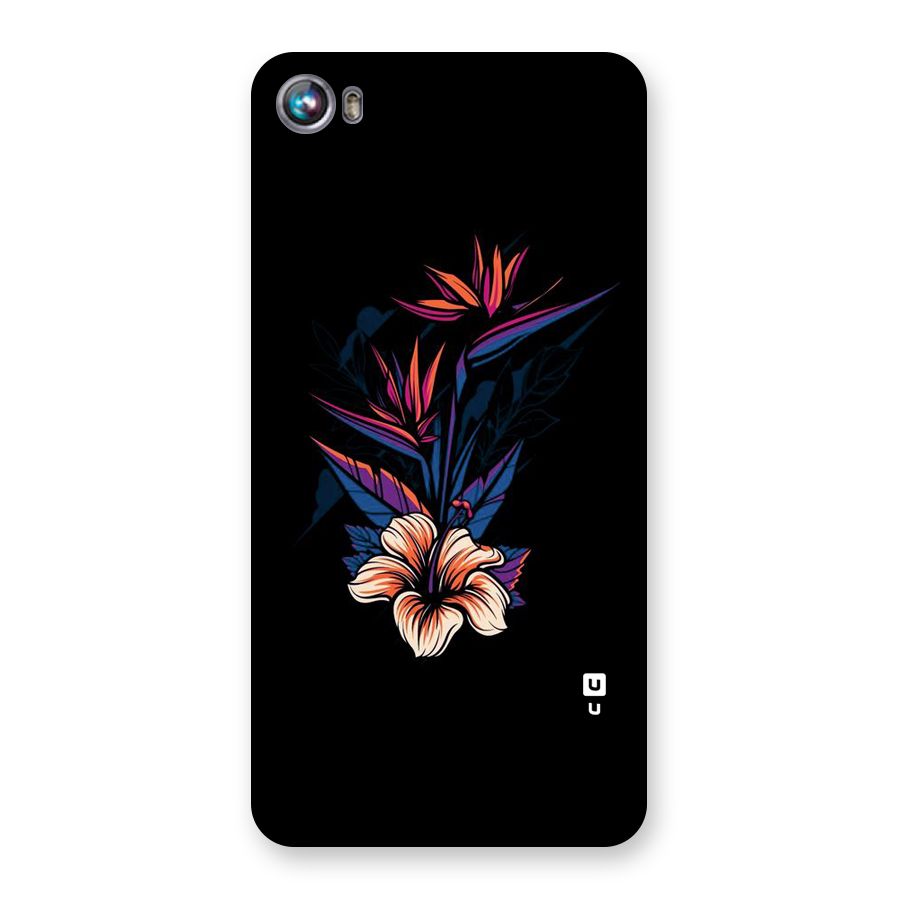 Single Painted Flower Back Case for Micromax Canvas Fire 4 A107