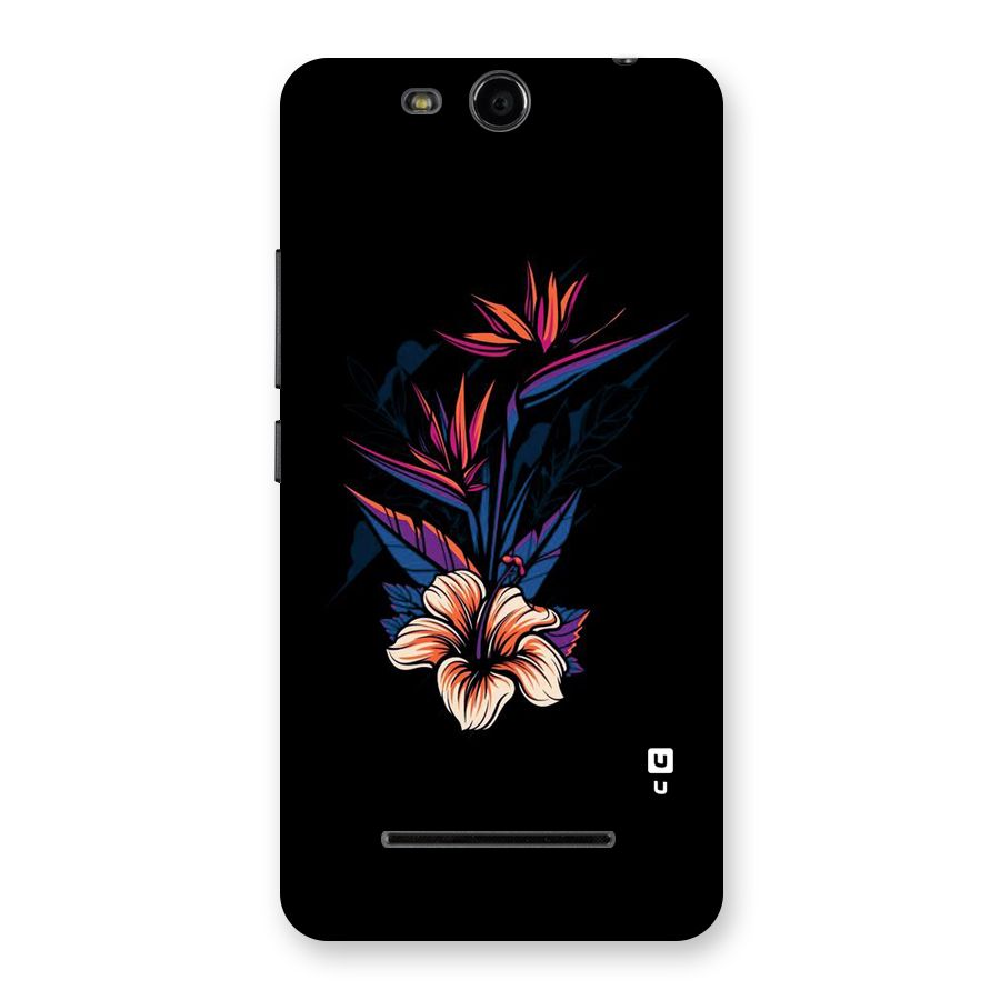 Single Painted Flower Back Case for Micromax Canvas Juice 3 Q392