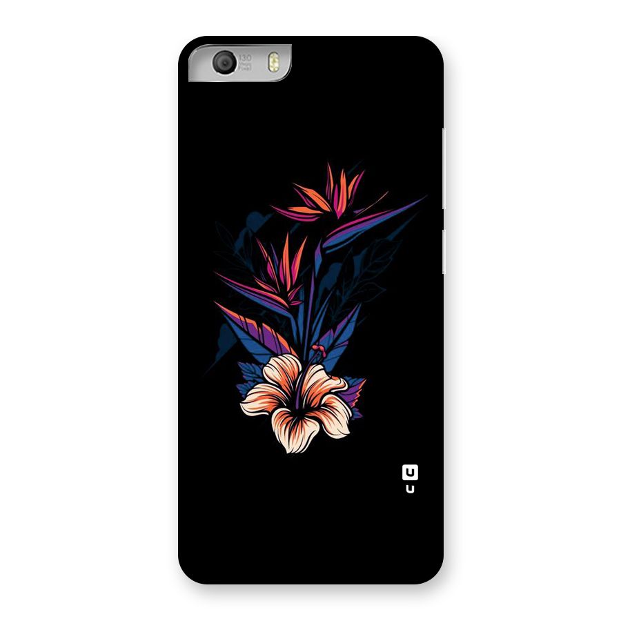 Single Painted Flower Back Case for Micromax Canvas Knight 2