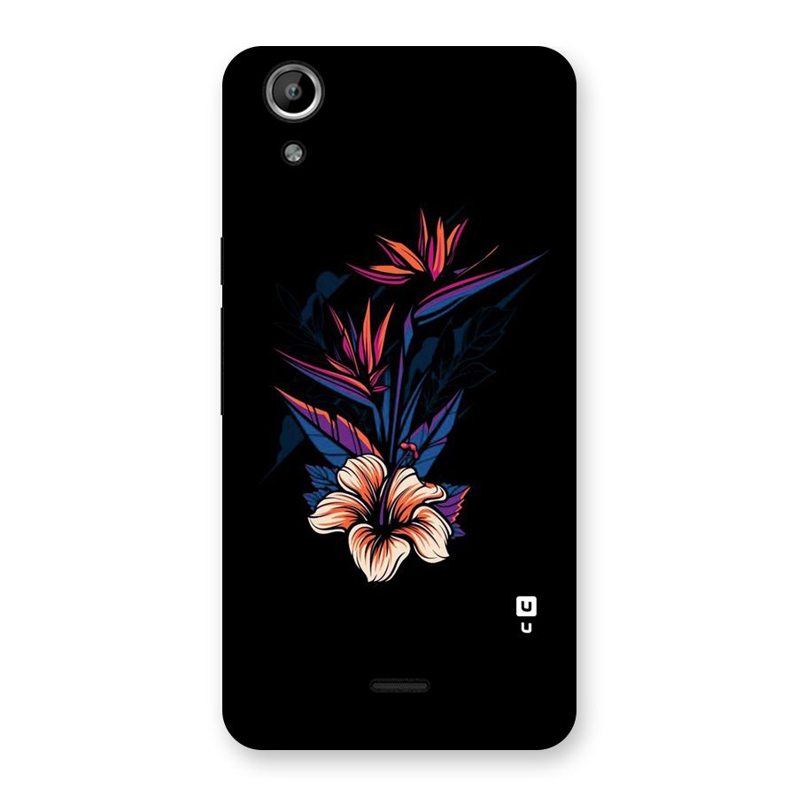 Single Painted Flower Back Case for Micromax Canvas Selfie Lens Q345