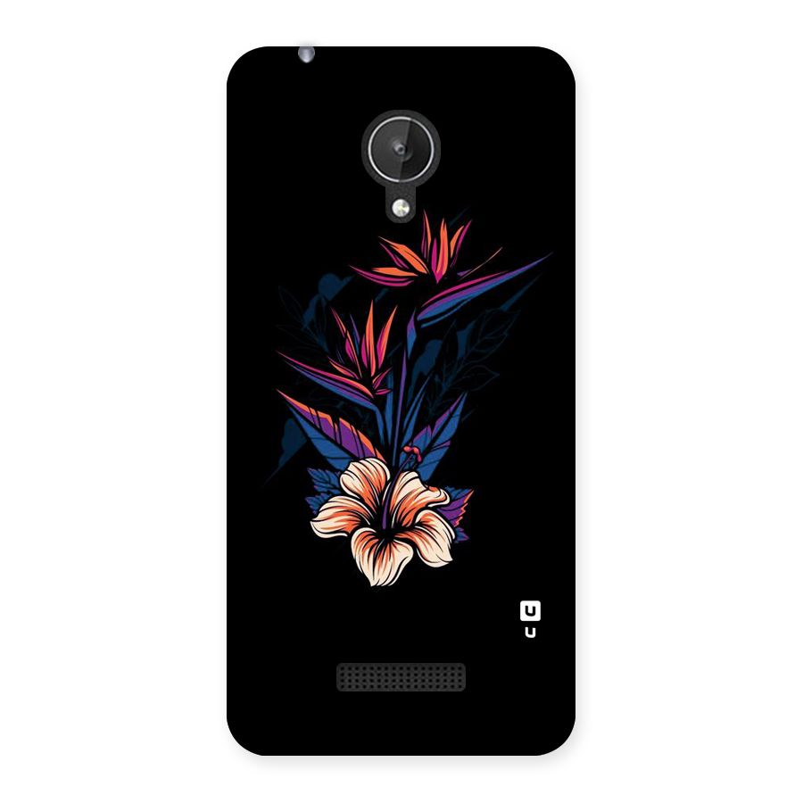 Single Painted Flower Back Case for Micromax Canvas Spark Q380