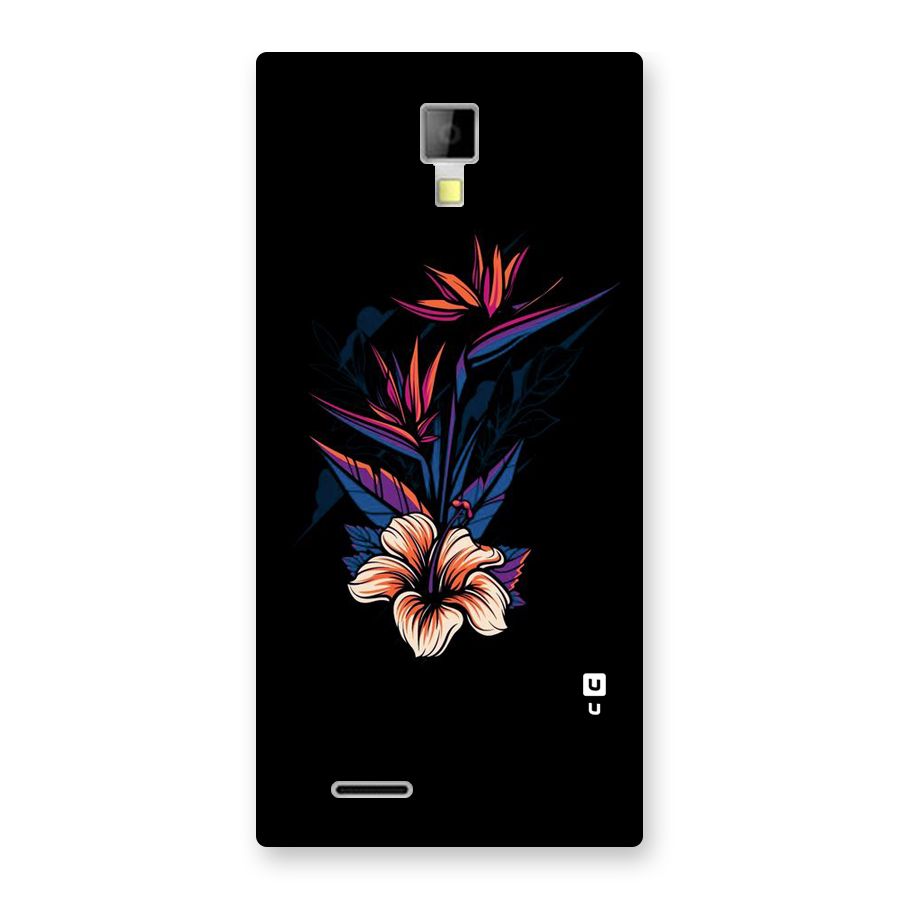 Single Painted Flower Back Case for Micromax Canvas Xpress A99