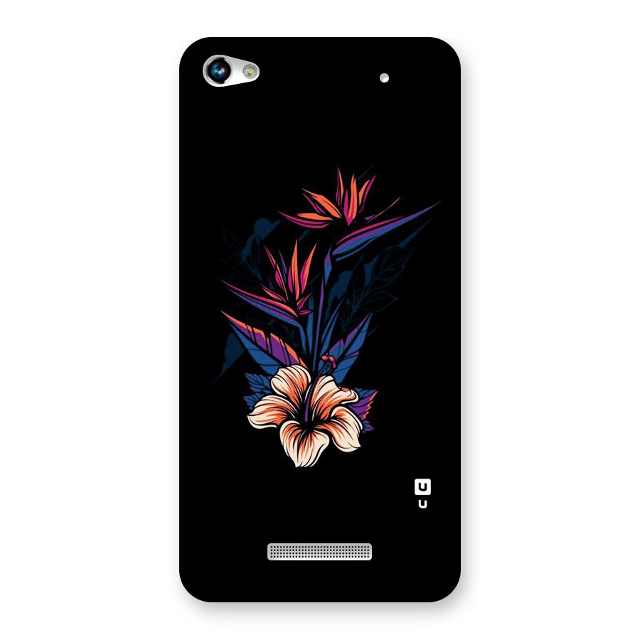 Single Painted Flower Back Case for Micromax Hue 2