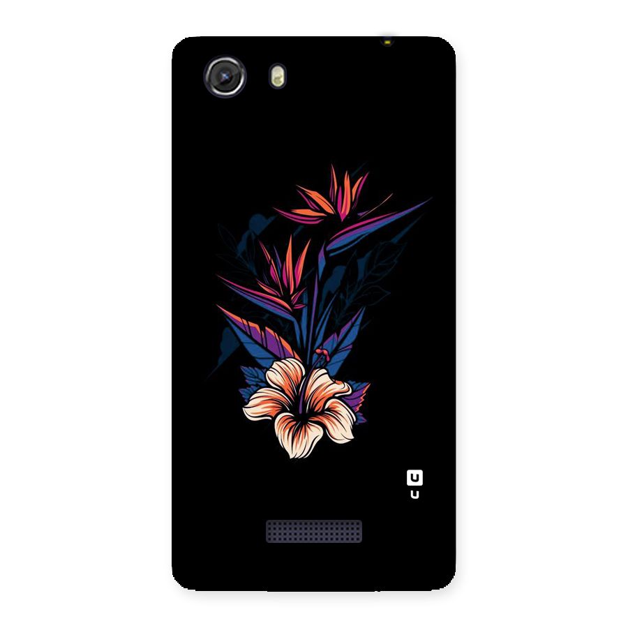 Single Painted Flower Back Case for Micromax Unite 3