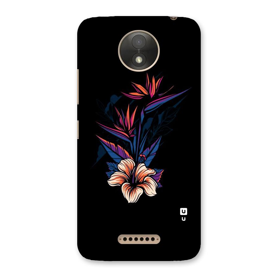 Single Painted Flower Back Case for Moto C Plus