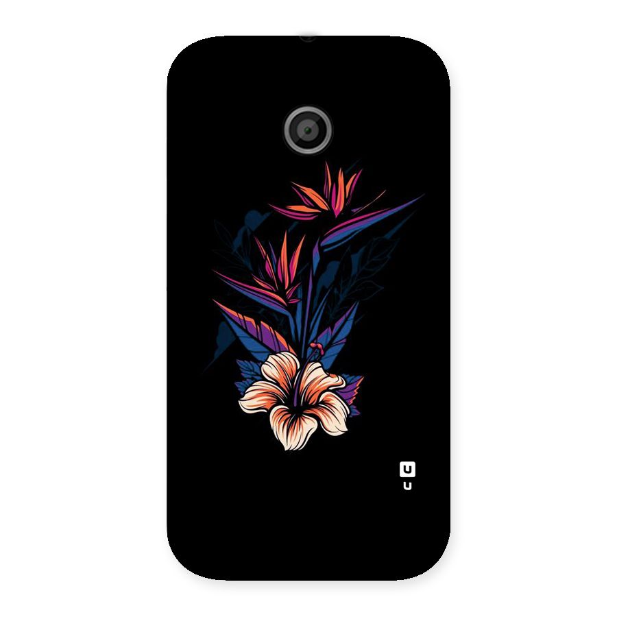 Single Painted Flower Back Case for Moto E