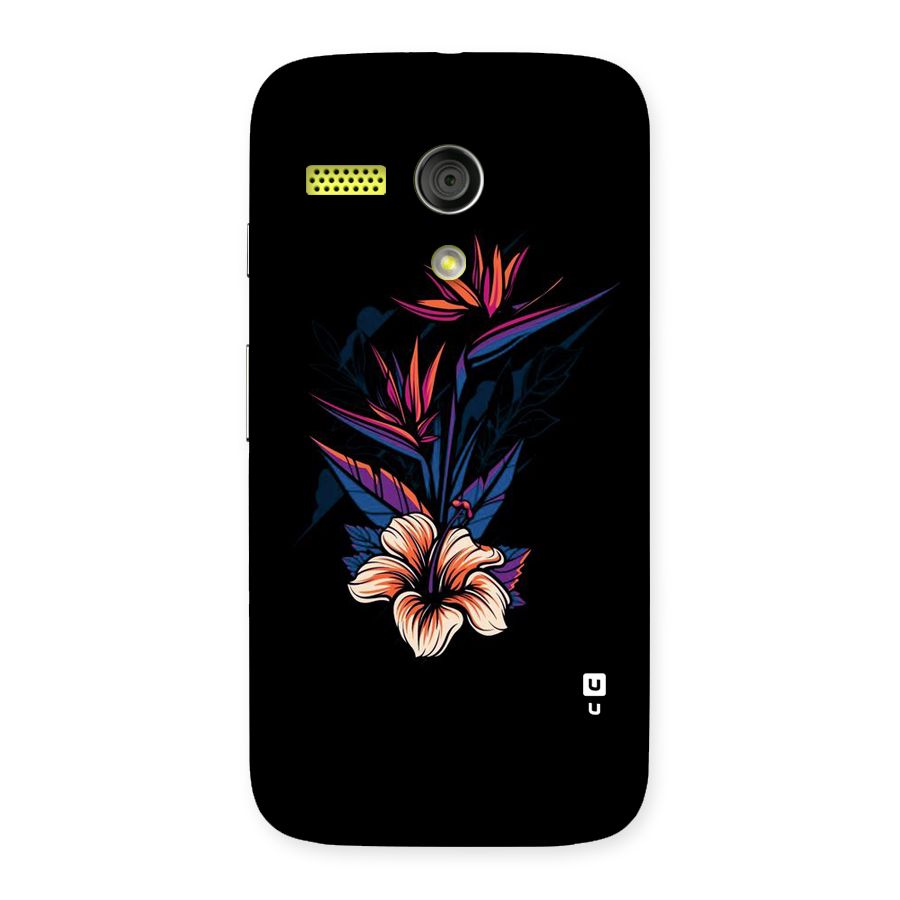 Single Painted Flower Back Case for Moto G