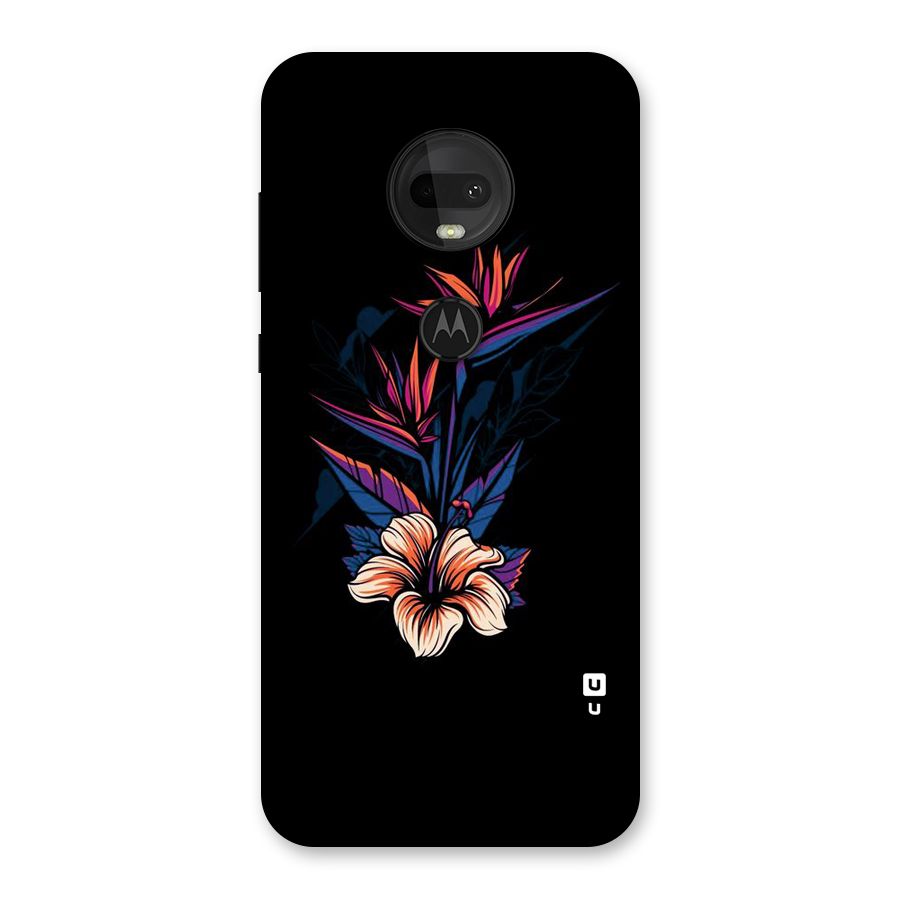 Single Painted Flower Back Case for Moto G7