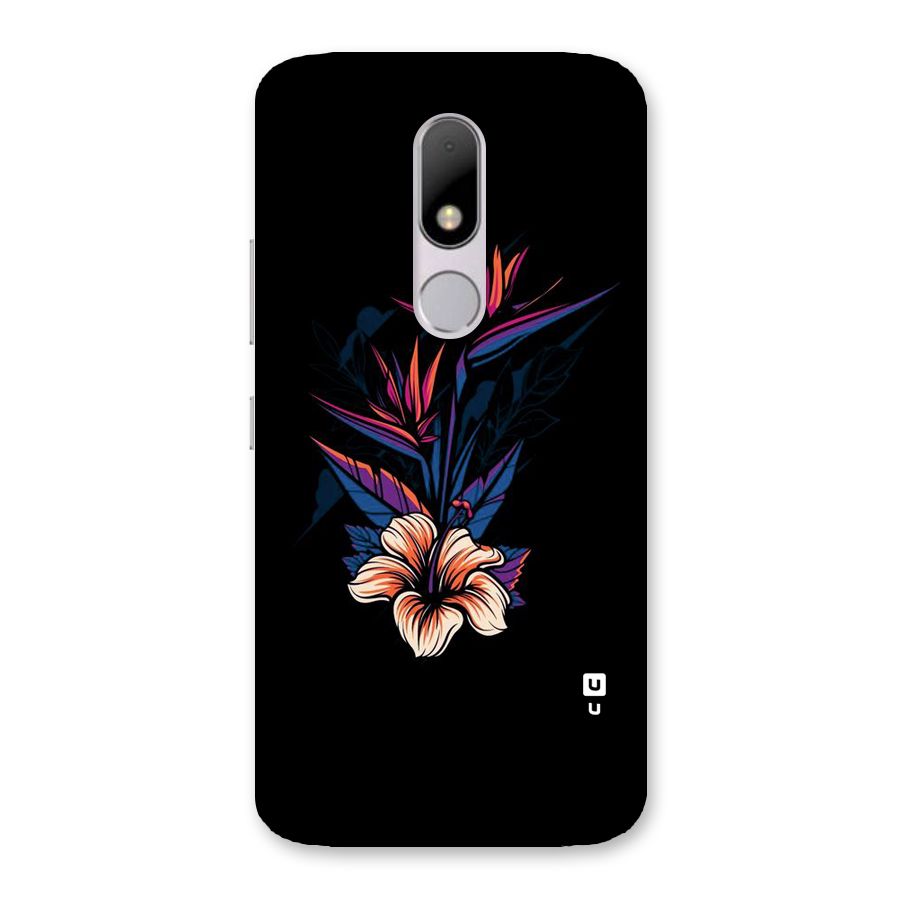 Single Painted Flower Back Case for Moto M