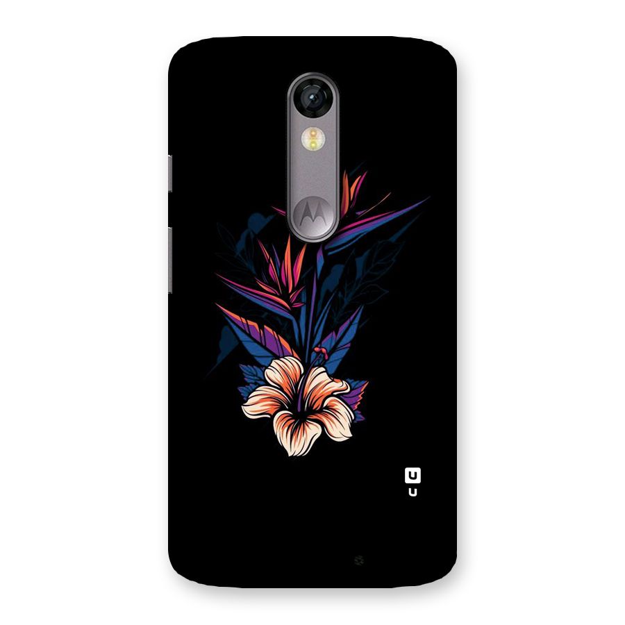Single Painted Flower Back Case for Moto X Force