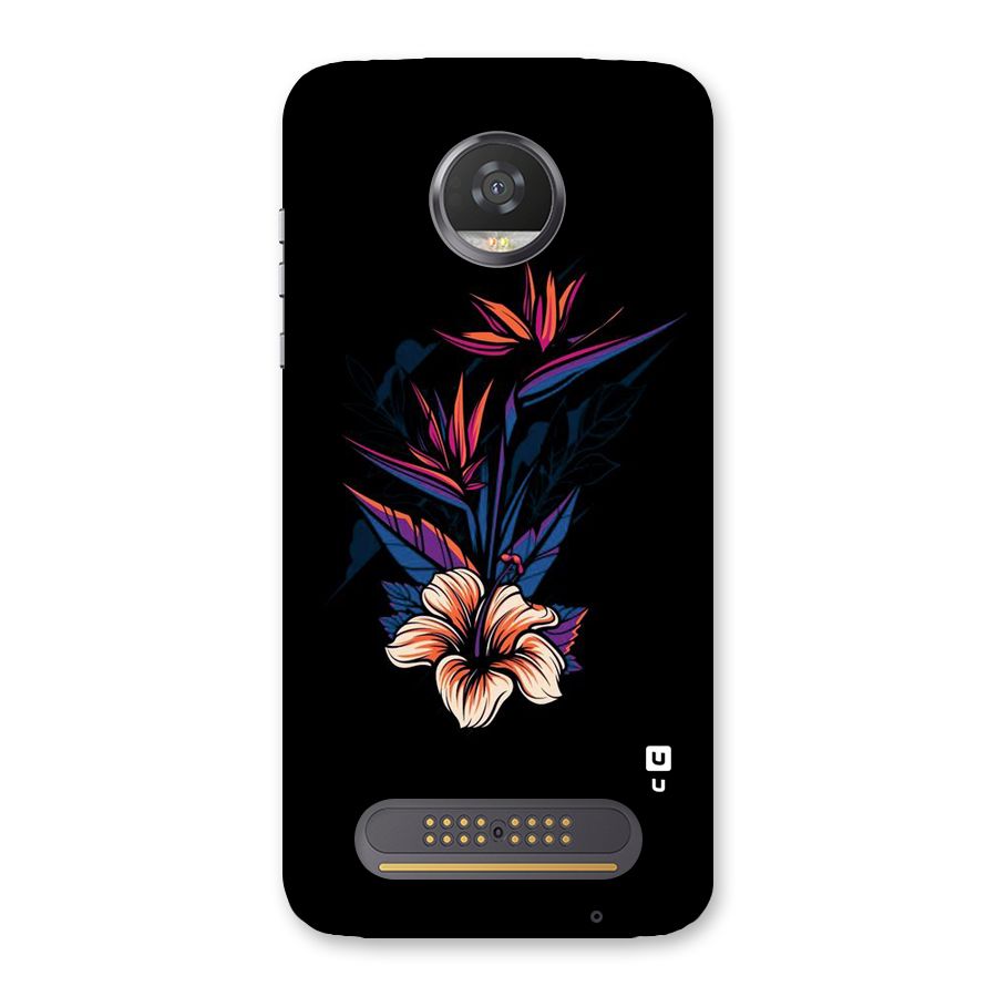 Single Painted Flower Back Case for Moto Z2 Play