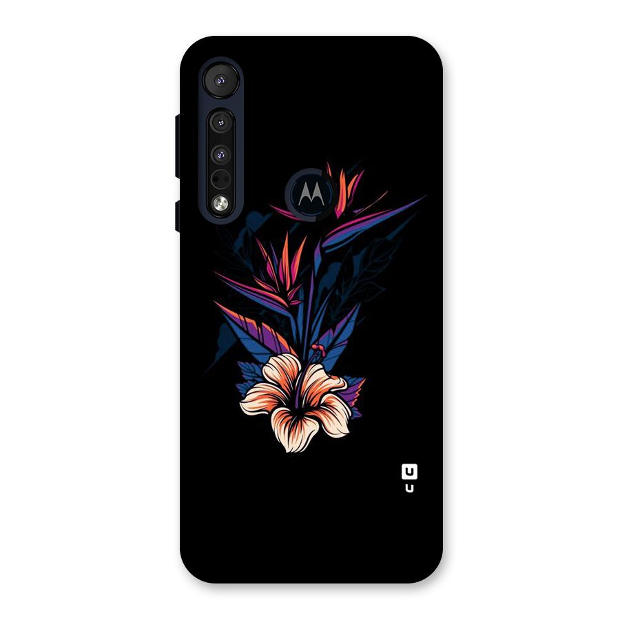 Single Painted Flower Back Case for Motorola One Macro