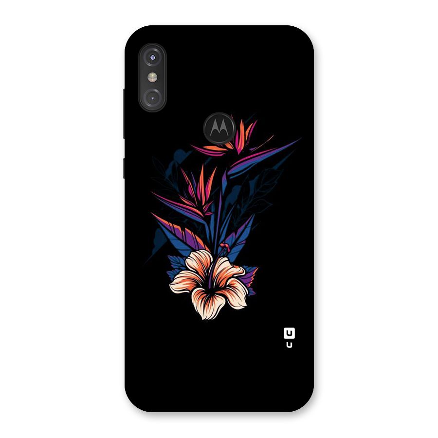 Single Painted Flower Back Case for Motorola One Power