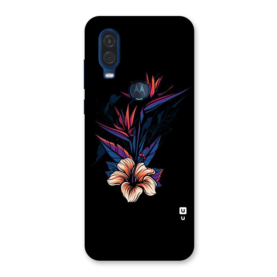 Single Painted Flower Back Case for Motorola One Vision