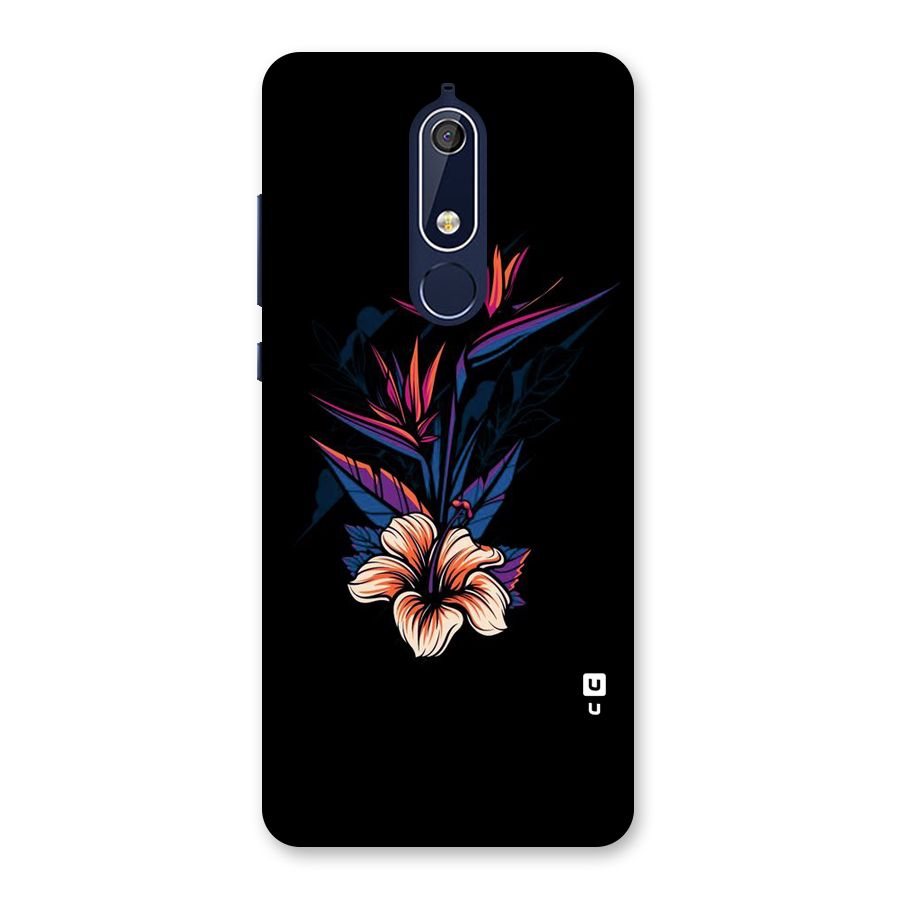 Single Painted Flower Back Case for Nokia 5.1