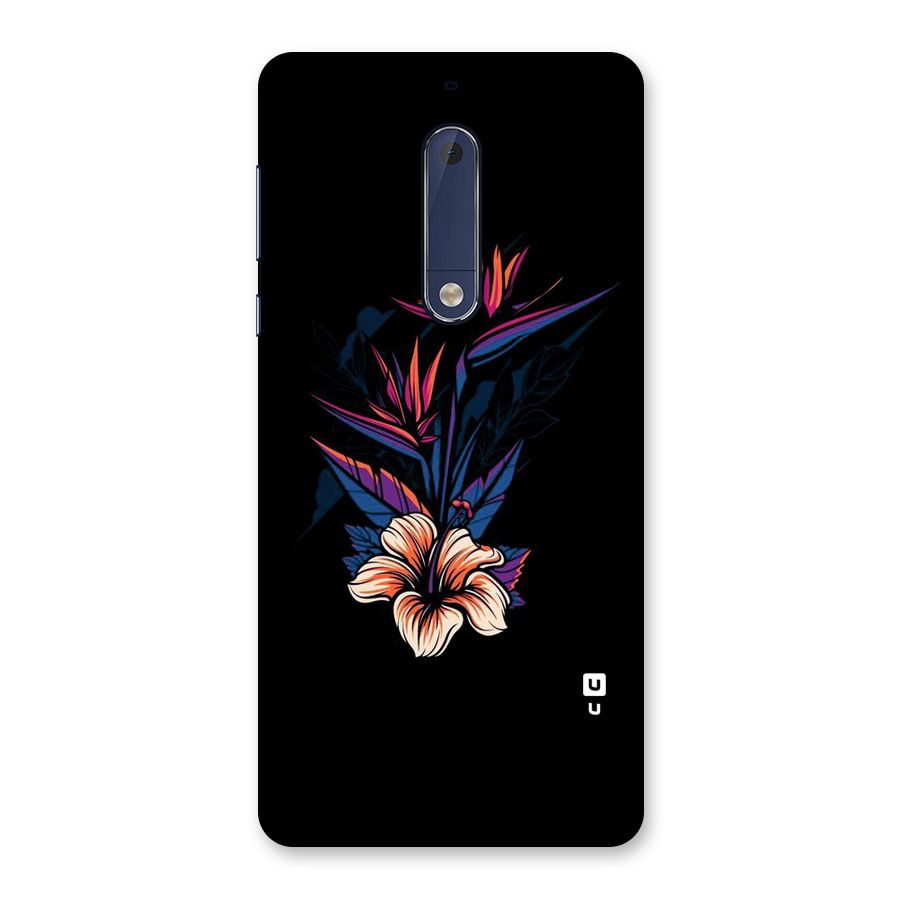 Single Painted Flower Back Case for Nokia 5
