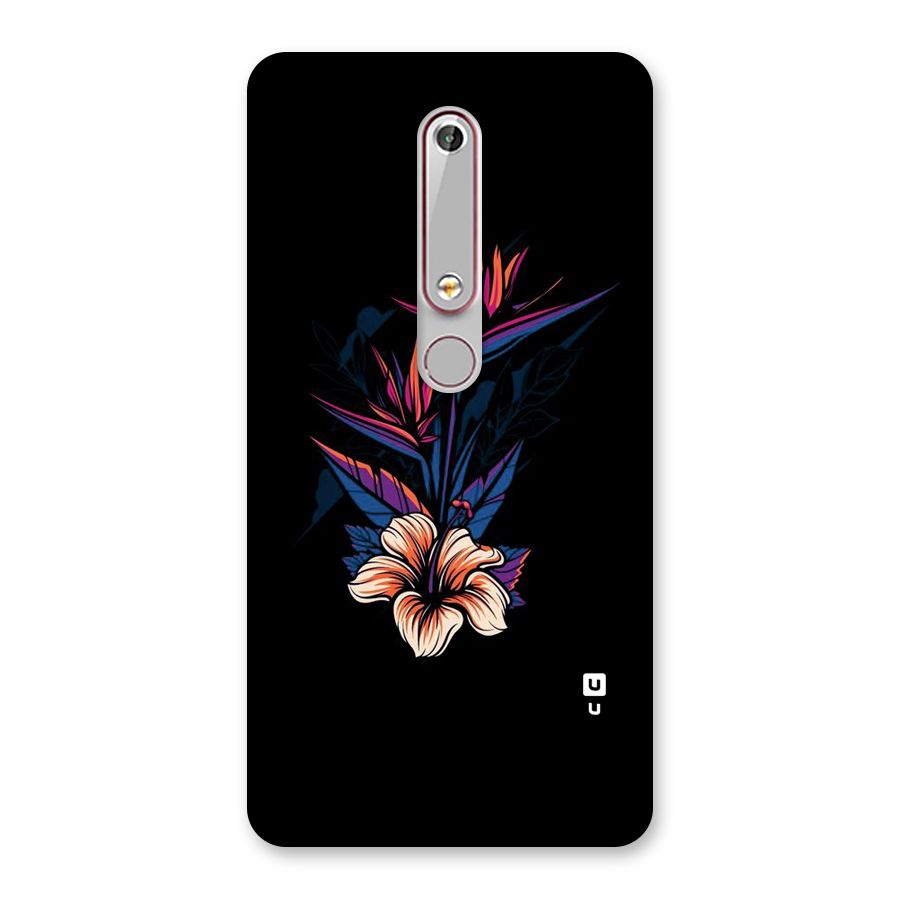 Single Painted Flower Back Case for Nokia 6.1
