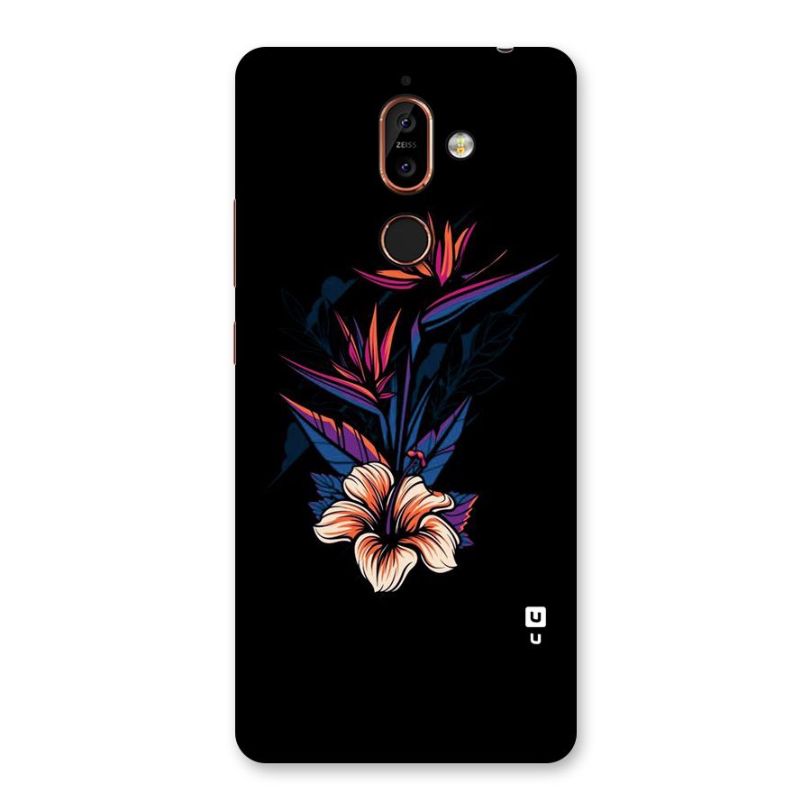 Single Painted Flower Back Case for Nokia 7 Plus