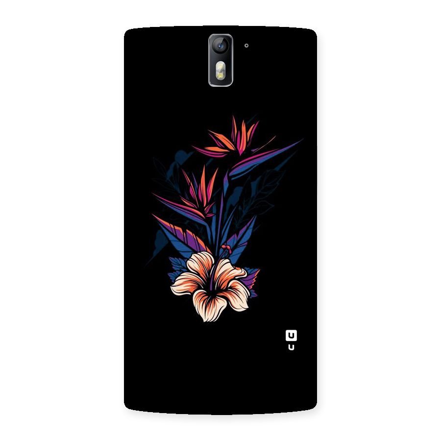 Single Painted Flower Back Case for One Plus One