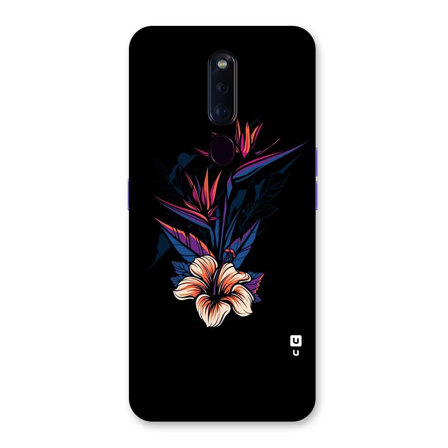 Single Painted Flower Back Case for Oppo F11 Pro