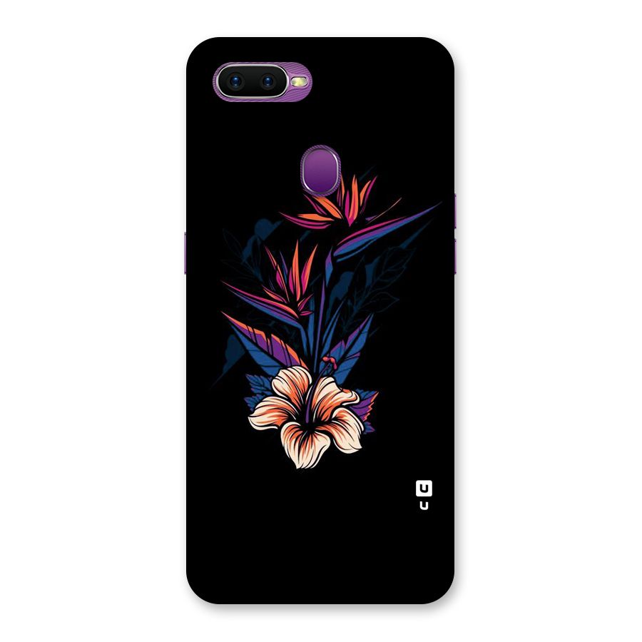 Single Painted Flower Back Case for Oppo F9