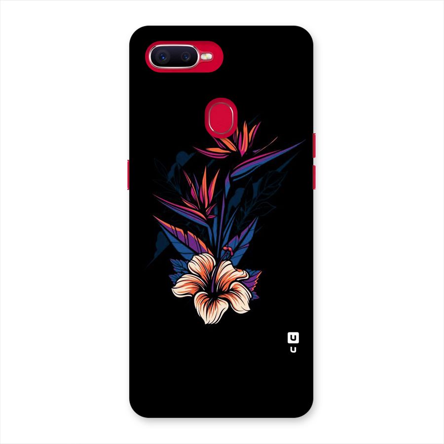 Single Painted Flower Back Case for Oppo F9 Pro