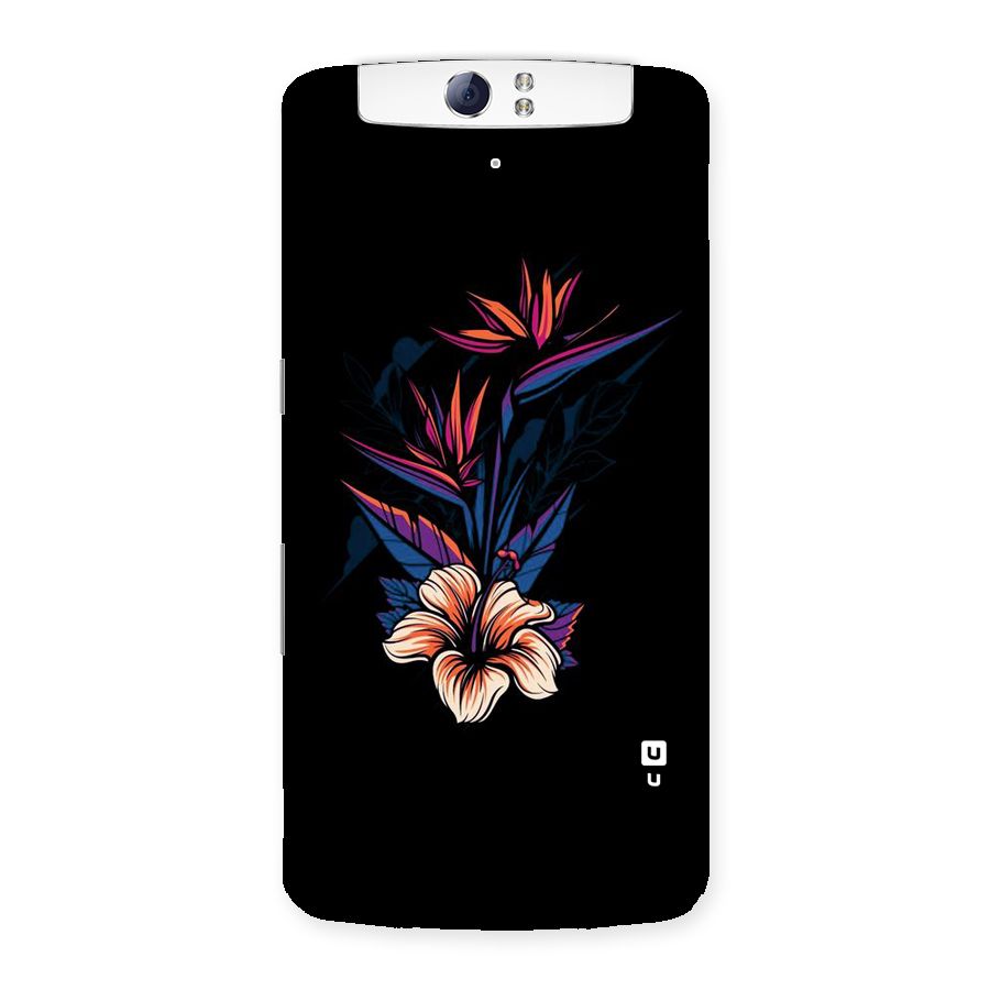 Single Painted Flower Back Case for Oppo N1