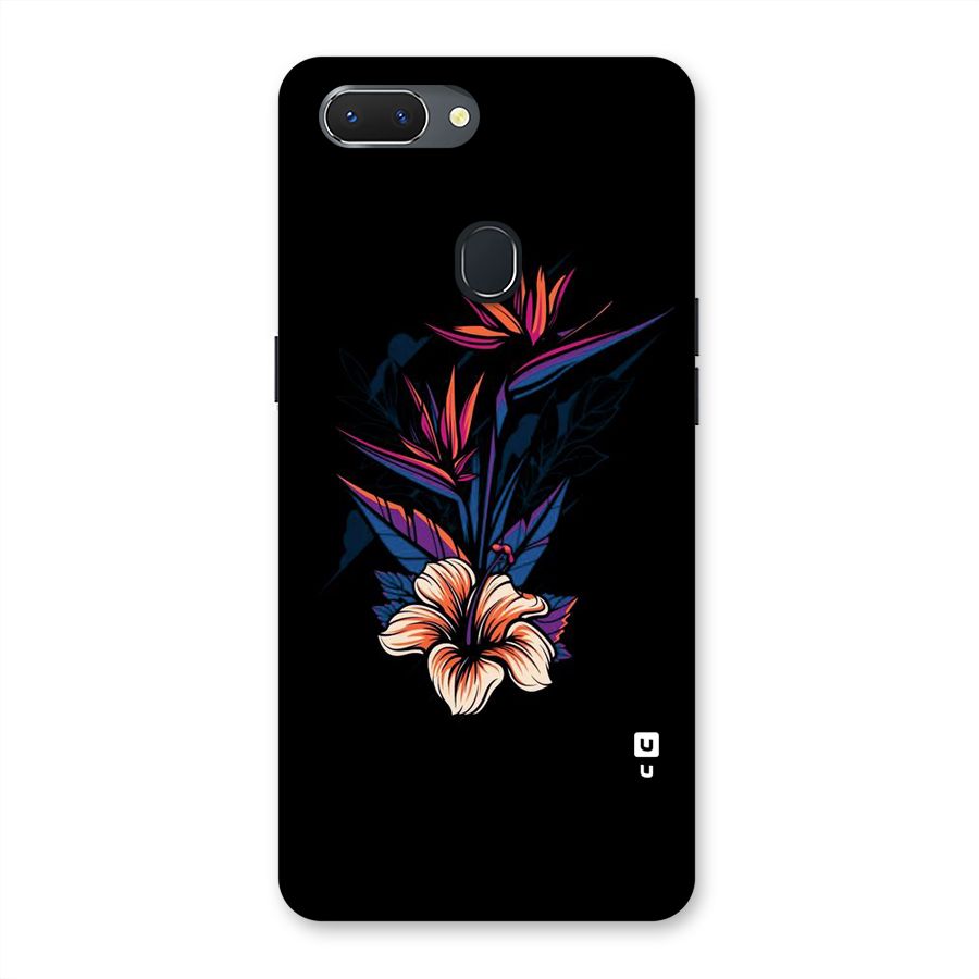 Single Painted Flower Back Case for Oppo Realme 2