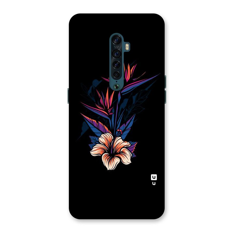 Single Painted Flower Back Case for Oppo Reno2