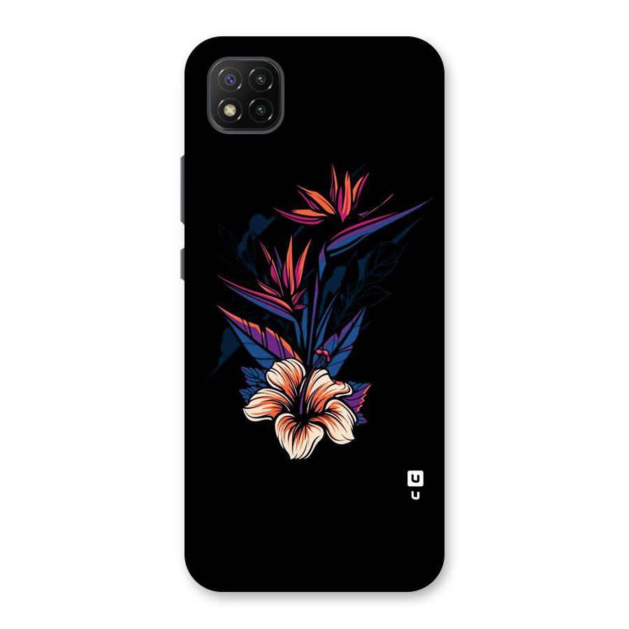 Single Painted Flower Back Case for Poco C3
