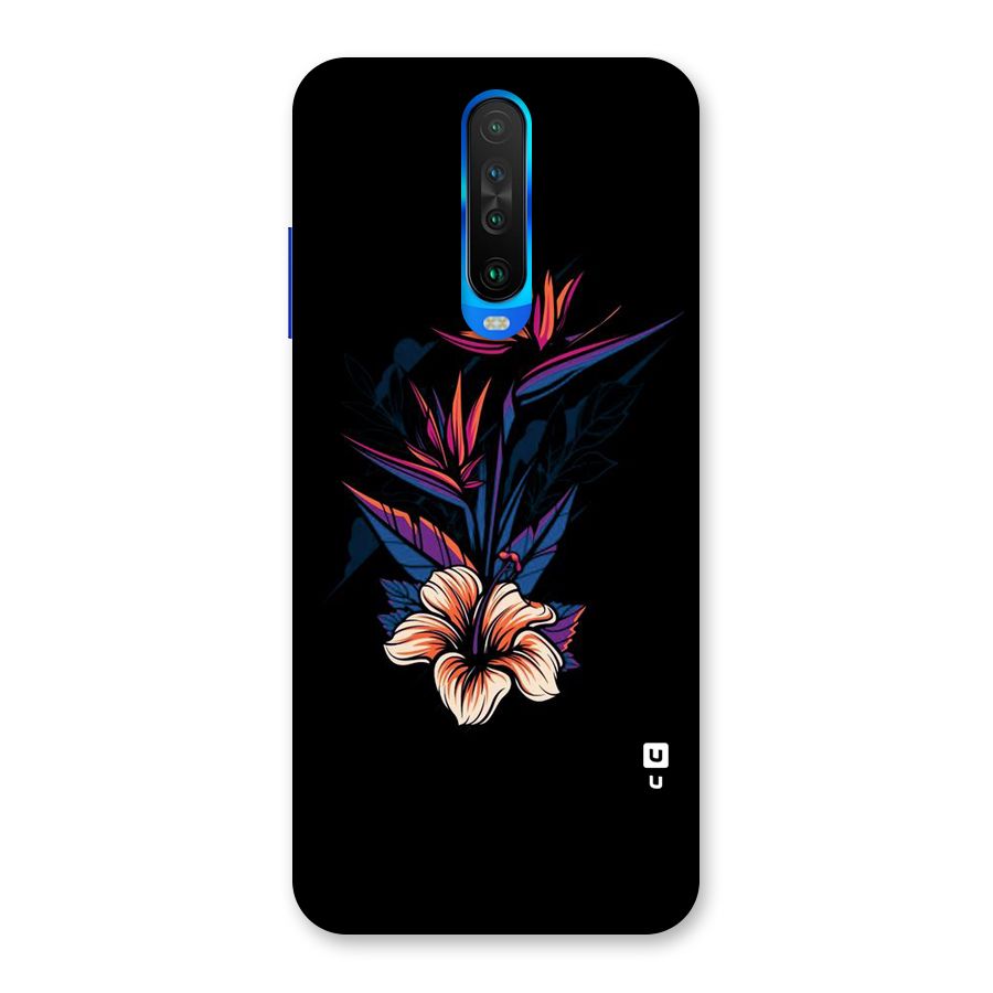 Single Painted Flower Back Case for Poco X2