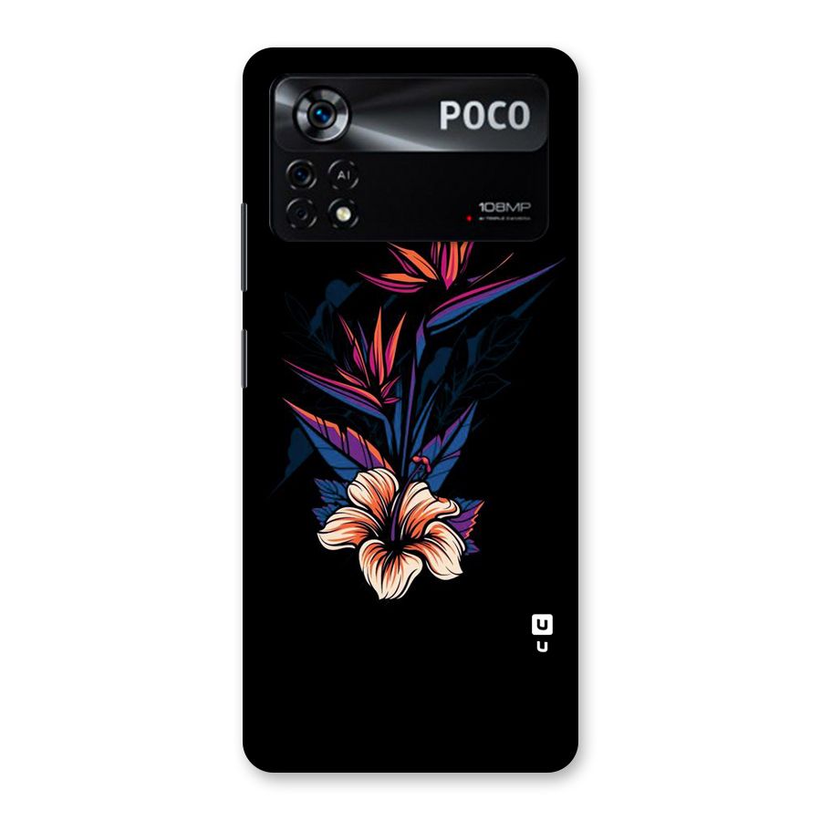 Single Painted Flower Back Case for Poco X4 Pro 5G