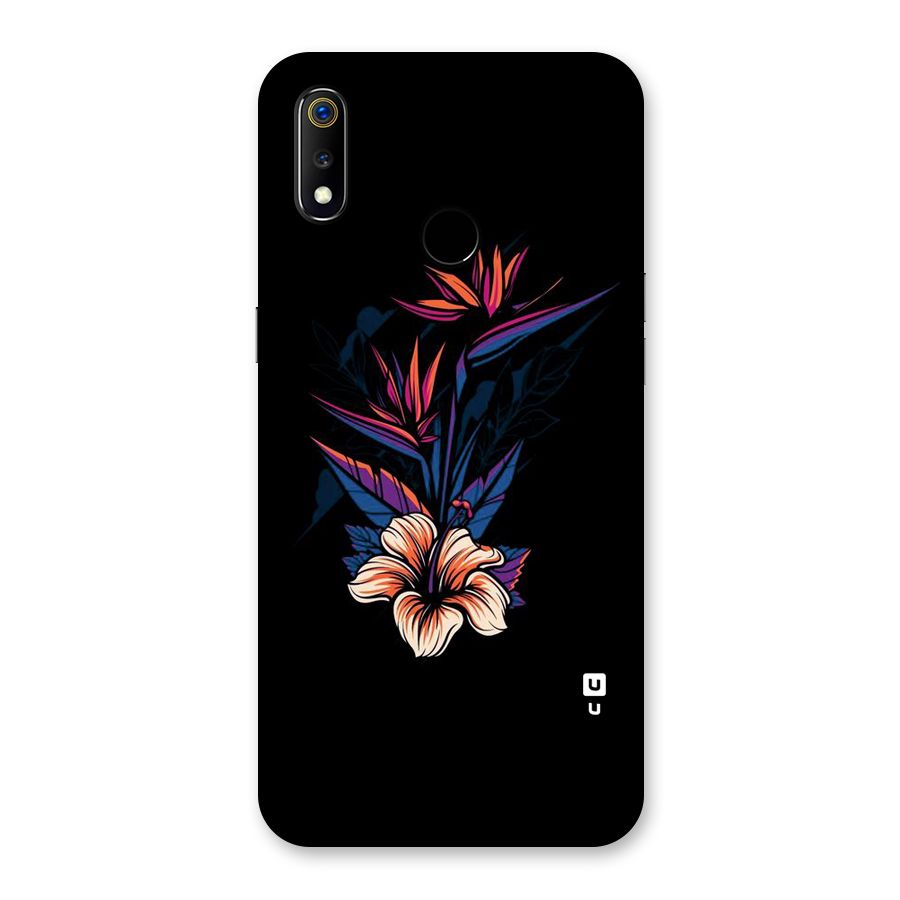 Single Painted Flower Back Case for Realme 3