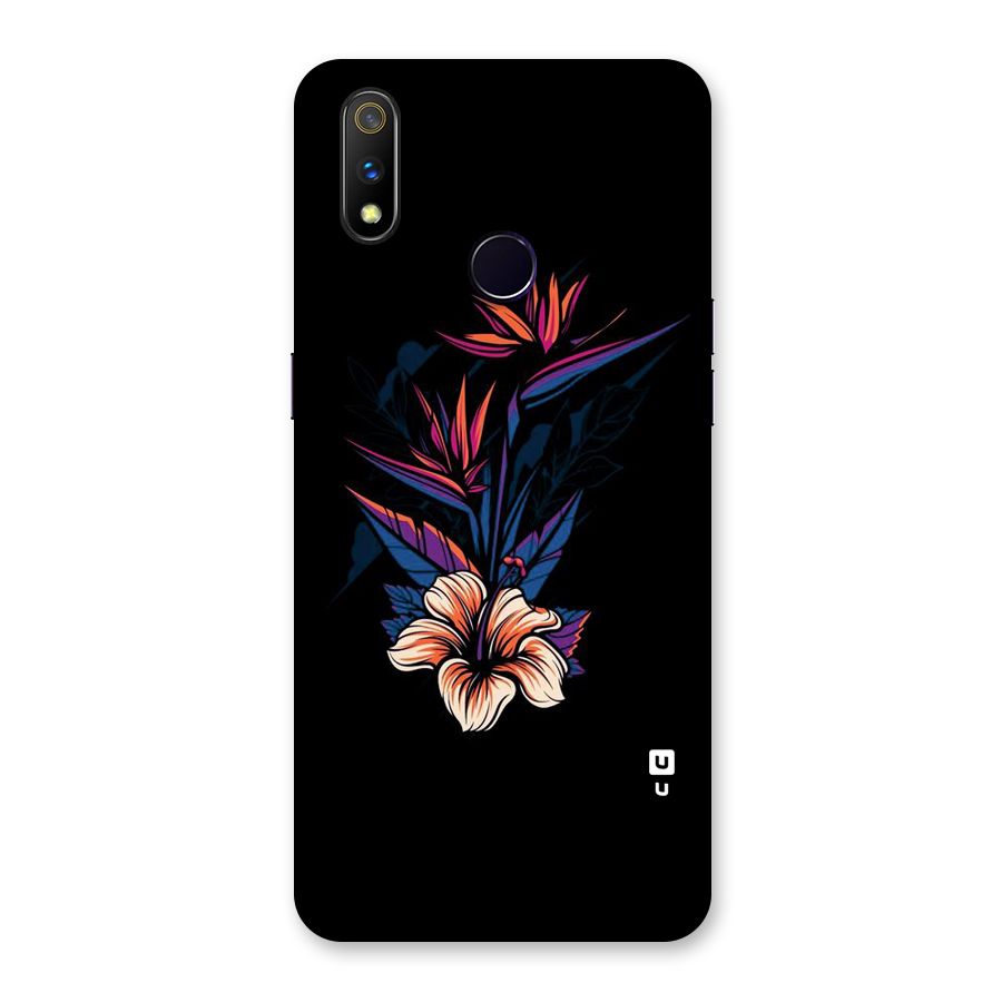 Single Painted Flower Back Case for Realme 3 Pro