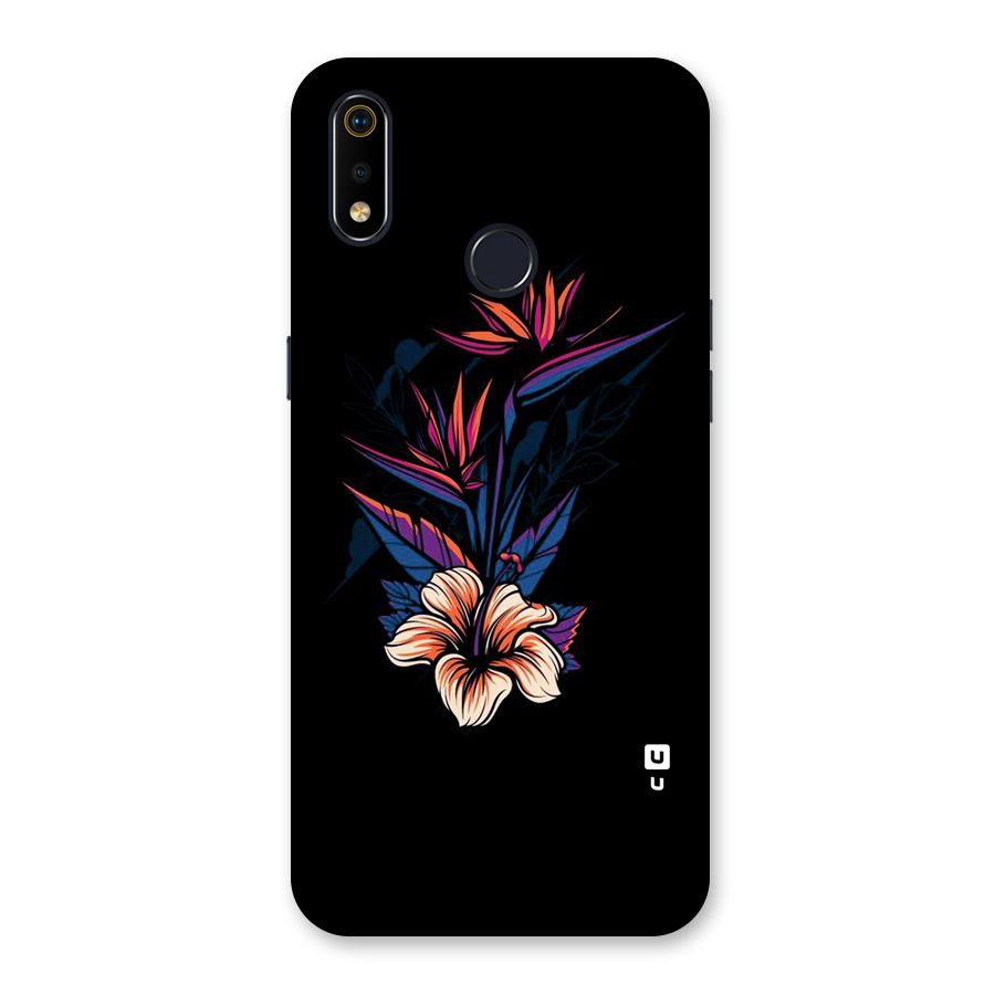 Single Painted Flower Back Case for Realme 3i
