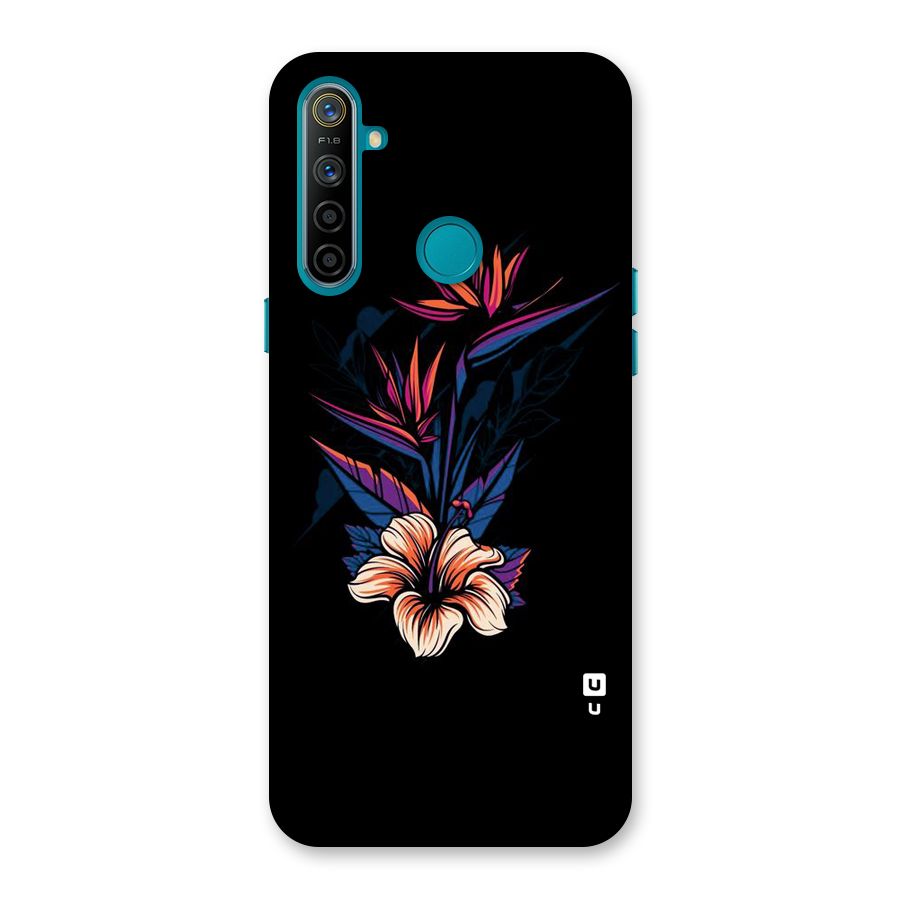 Single Painted Flower Back Case for Realme 5i