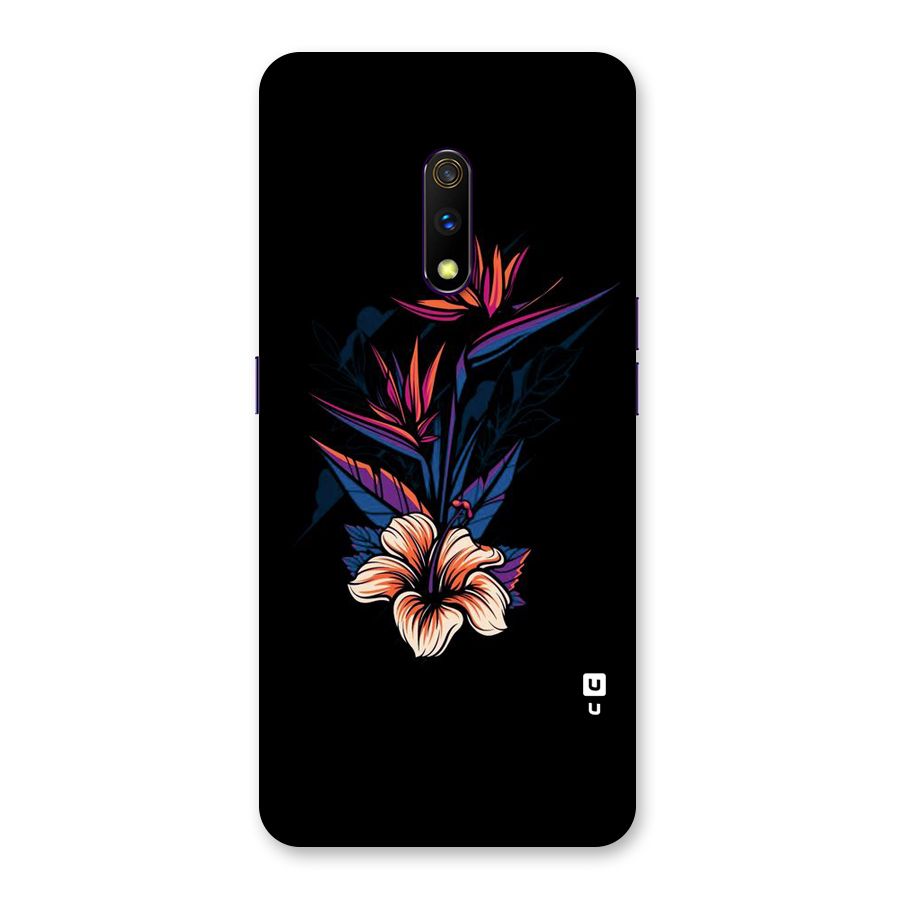 Single Painted Flower Back Case for Realme X
