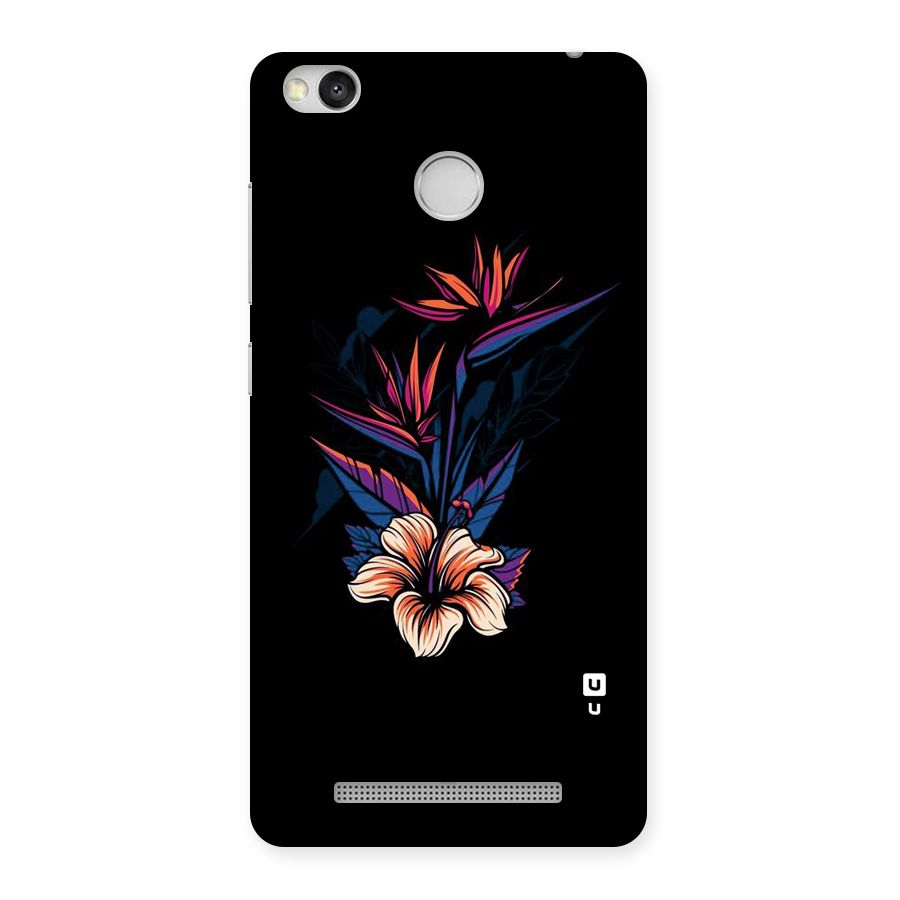 Single Painted Flower Back Case for Redmi 3S Prime