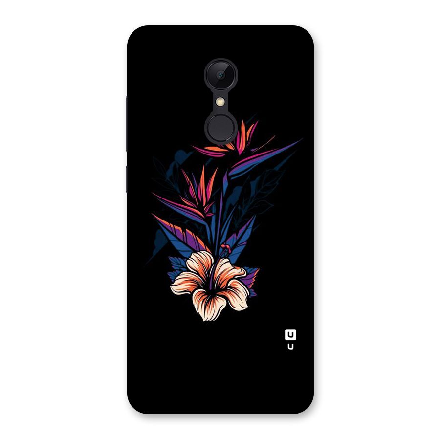 Single Painted Flower Back Case for Redmi 5