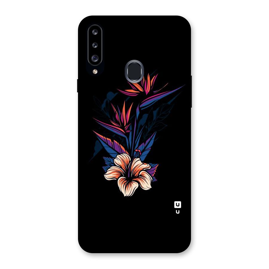 Single Painted Flower Back Case for Samsung Galaxy A20s