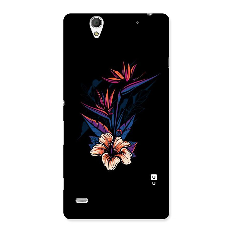 Single Painted Flower Back Case for Sony Xperia C4